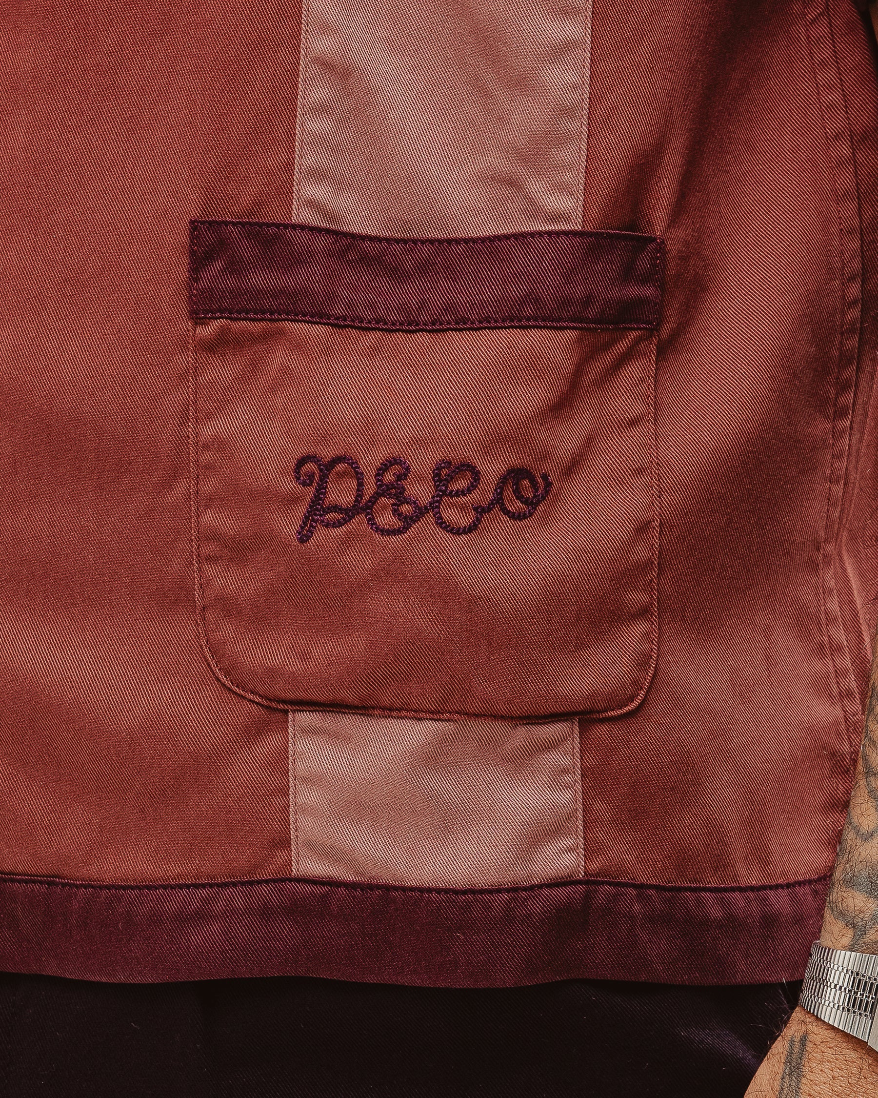 Diner Bowling Shirt - Maroon - Image 7
