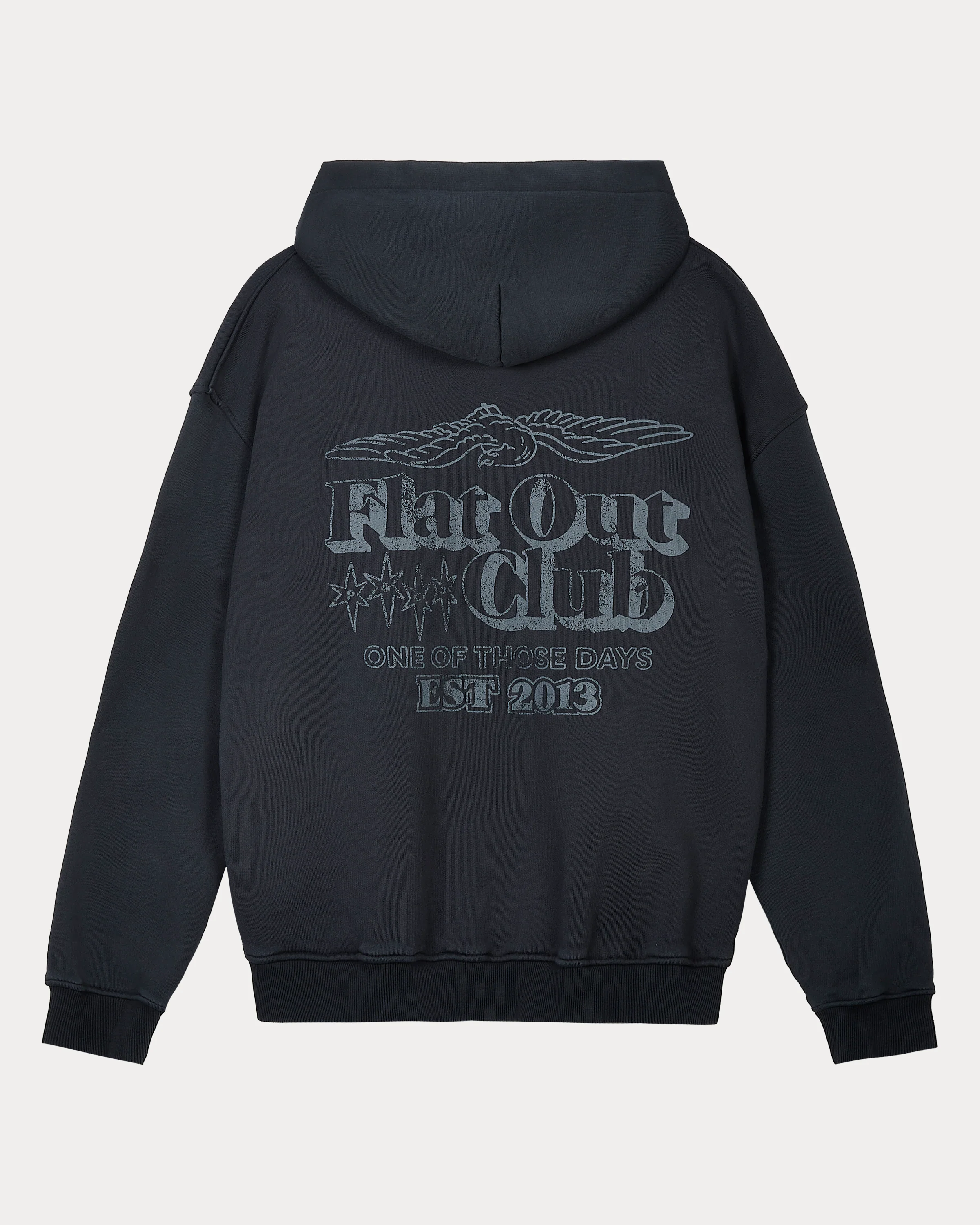 Flat Out Club Hoodie - Washed Black