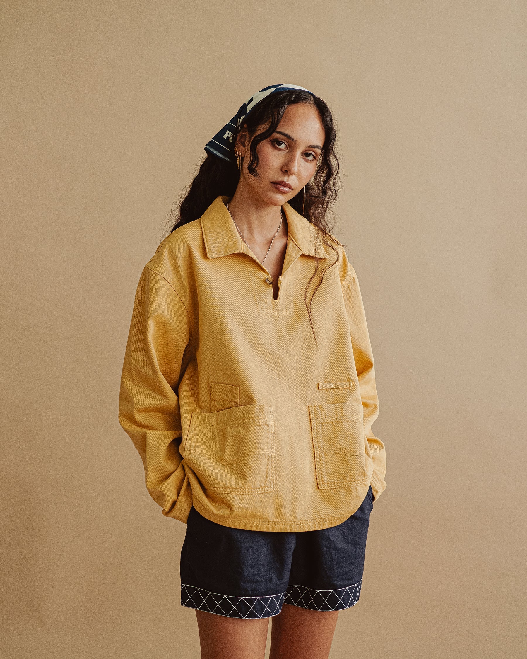 Founders Artist Smock - Washed Yellow - Image 10