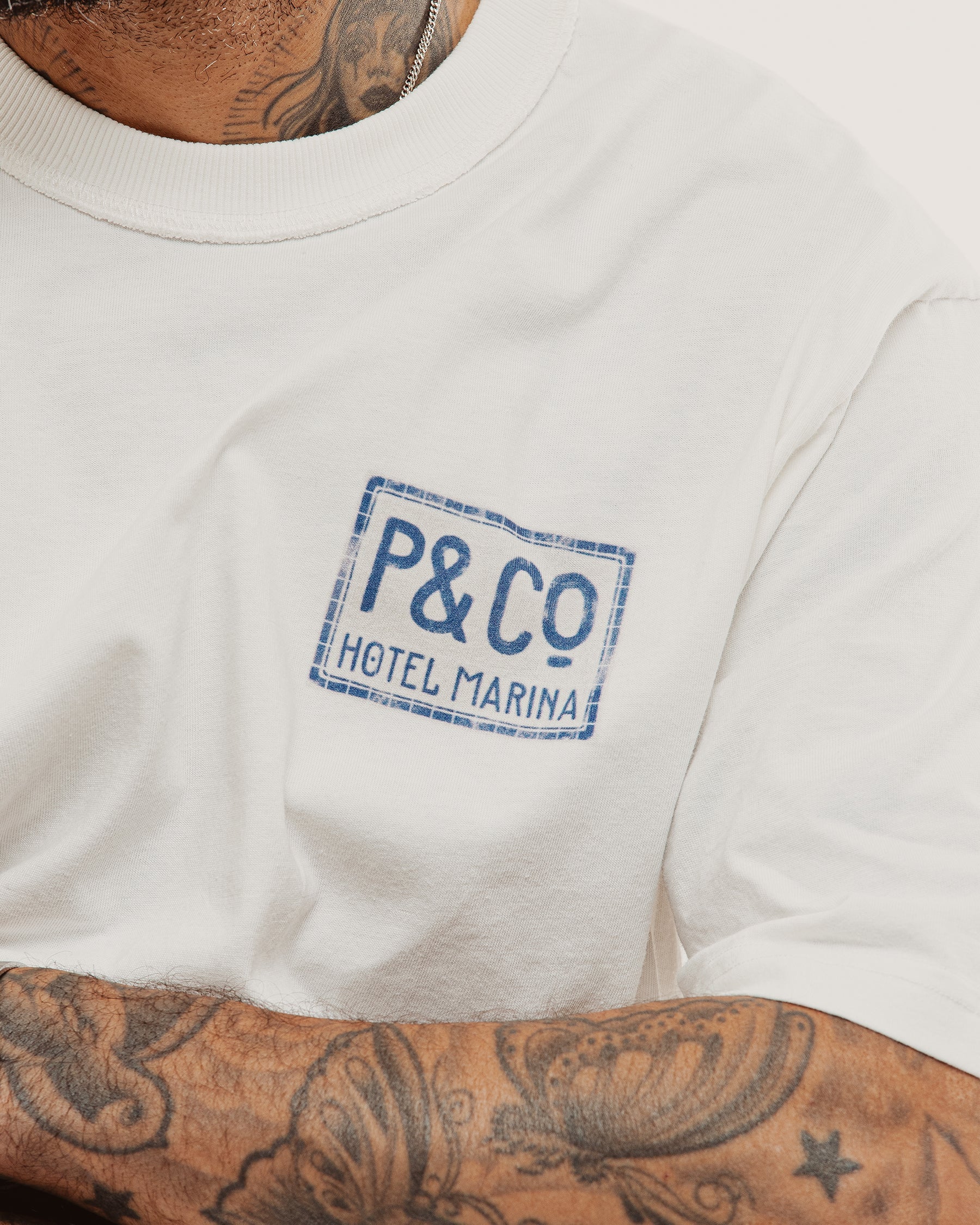 Hotel Marina Boxy T-Shirt - Off White - Image 4