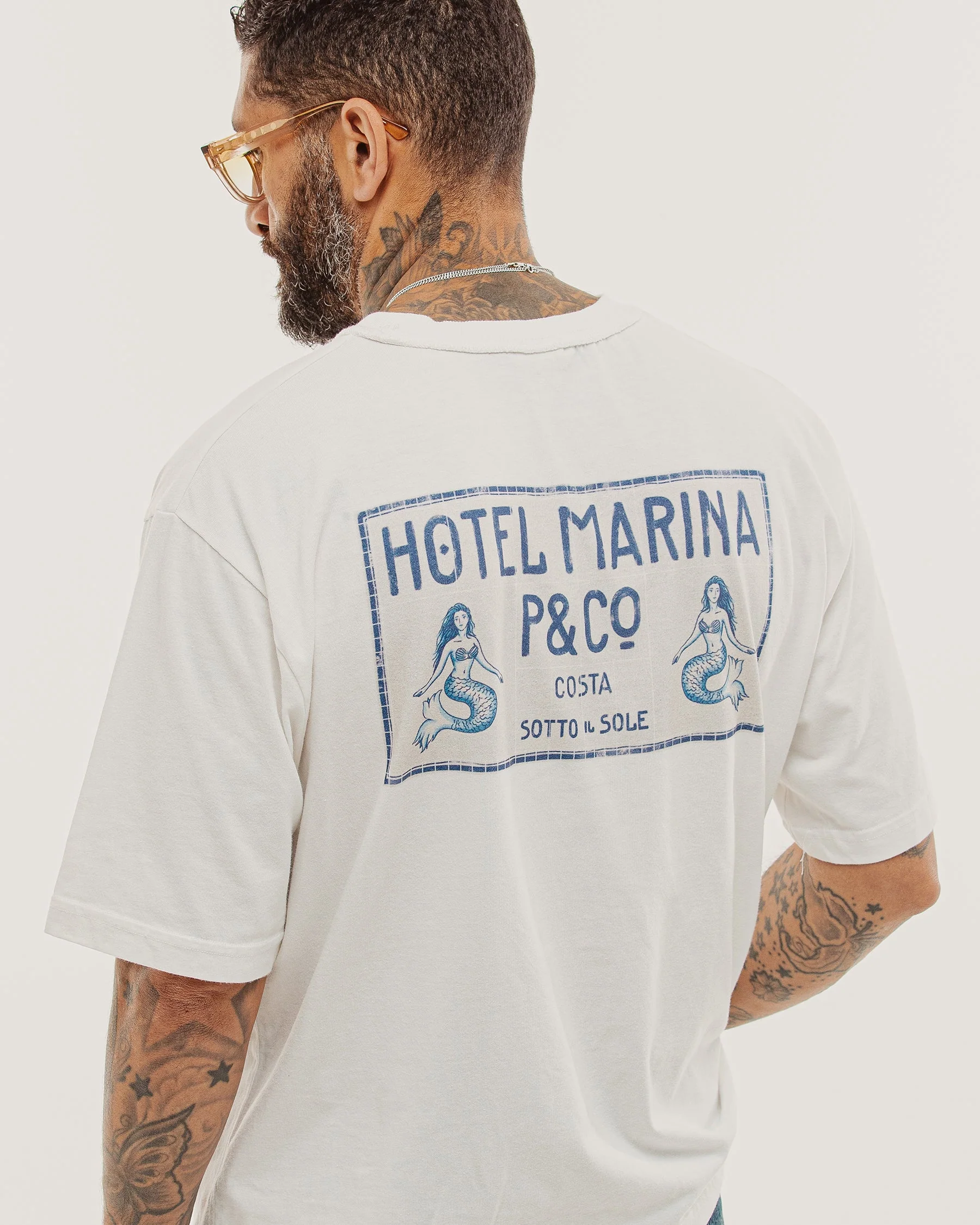 Hotel Marina Boxy T-Shirt - Off White - Image 5