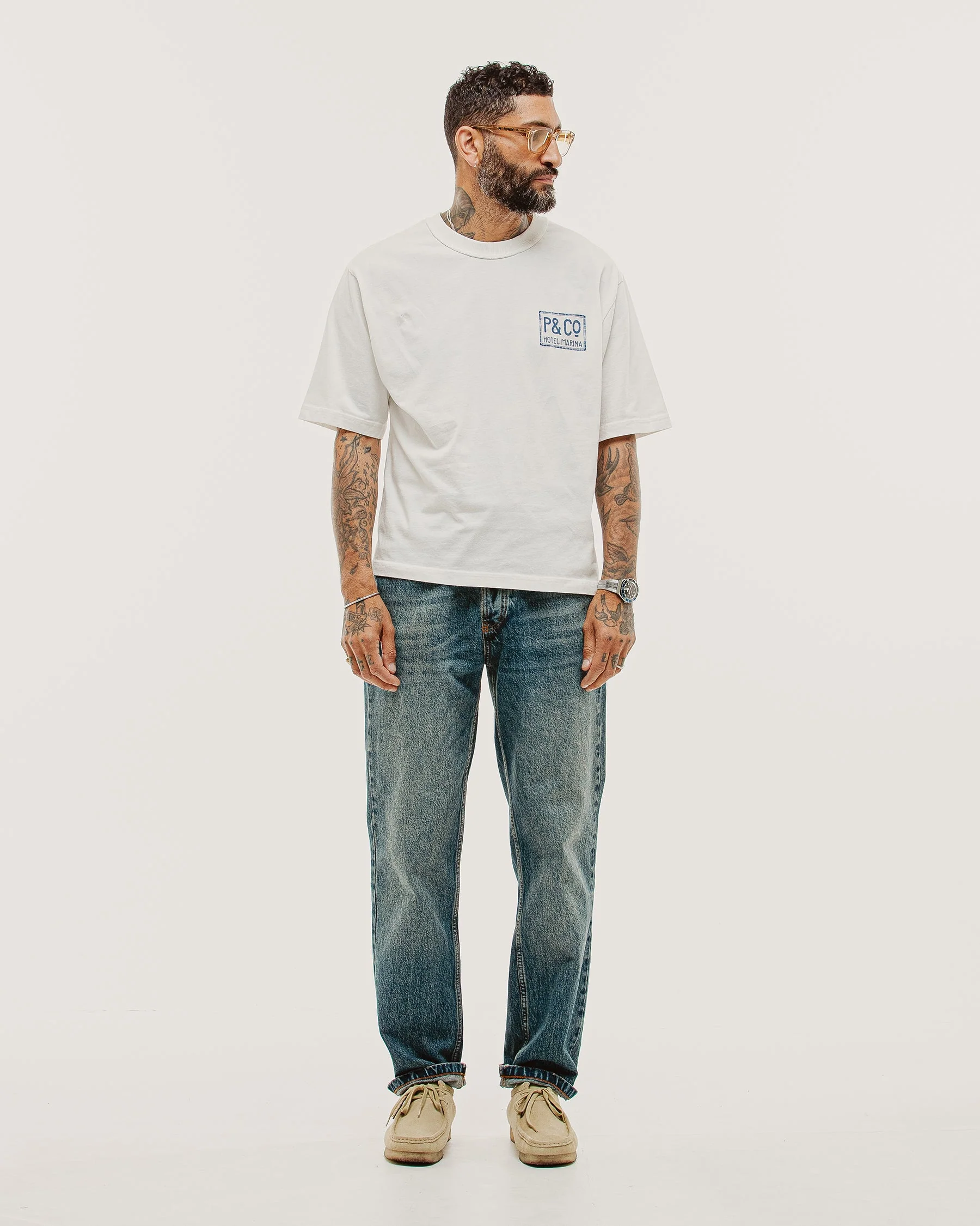 Hotel Marina Boxy T-Shirt - Off White - Image 7