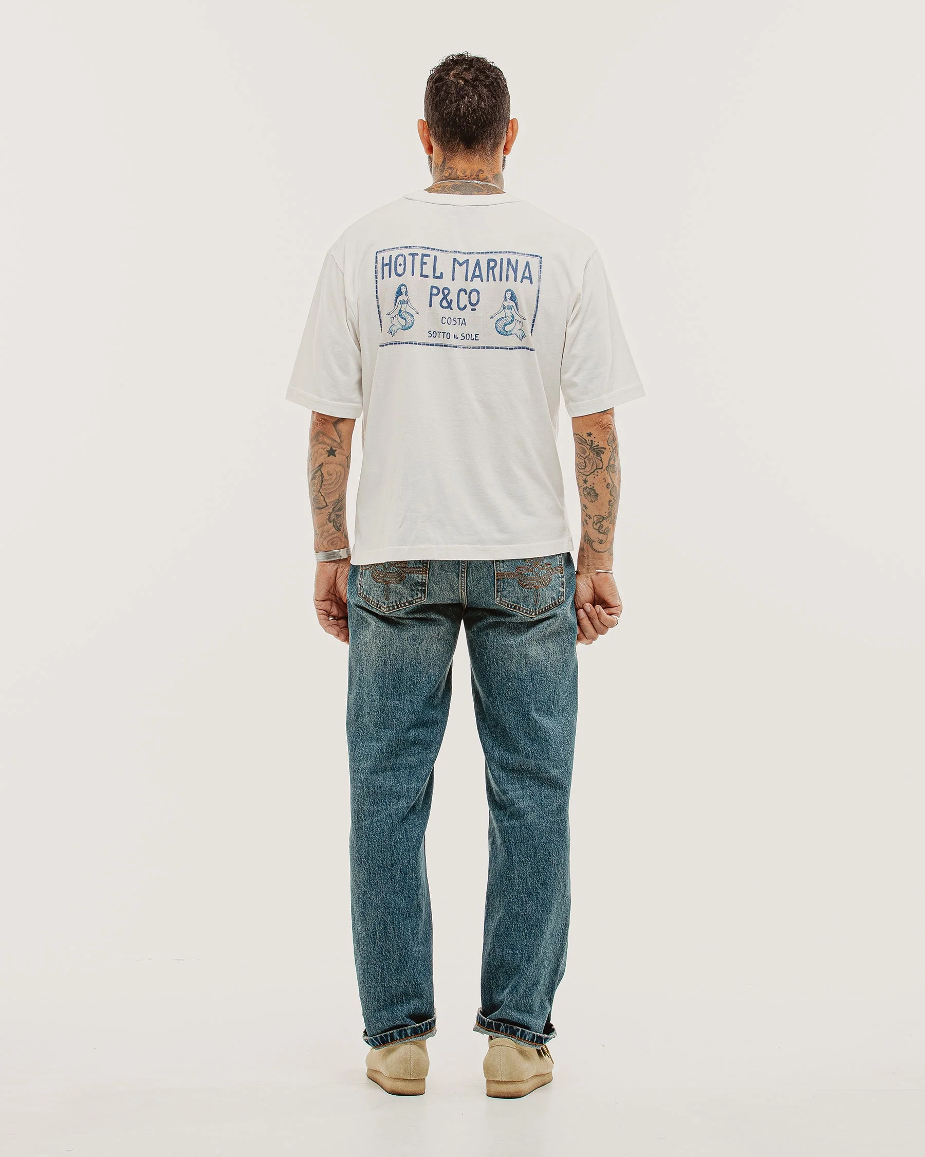 Hotel Marina Boxy T-Shirt - Off White - Image 8