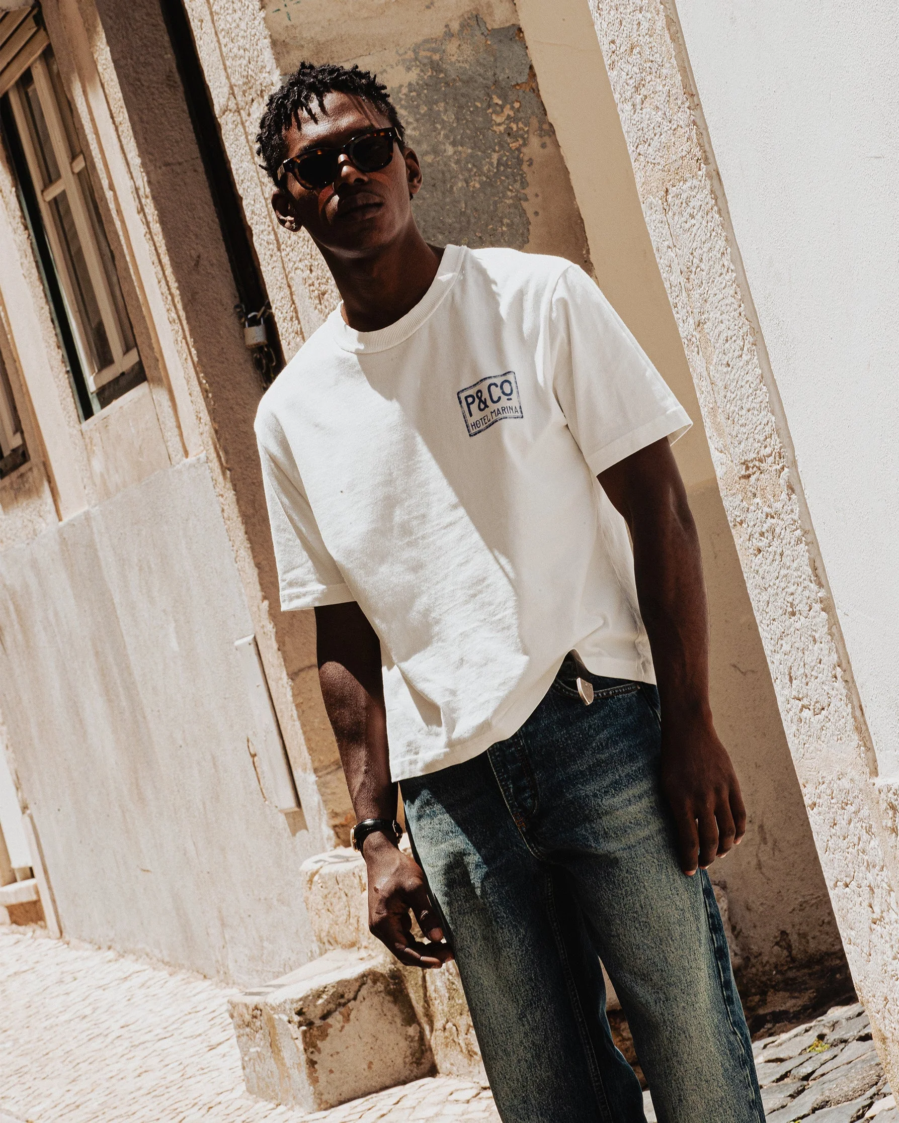 Hotel Marina Boxy T-Shirt - Off White - Image 9