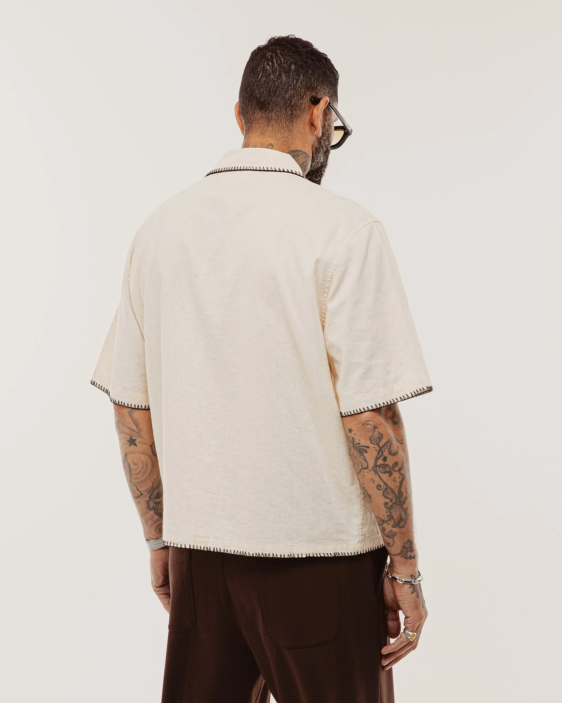 Into The Sun Resort Shirt - Ecru - Image 7
