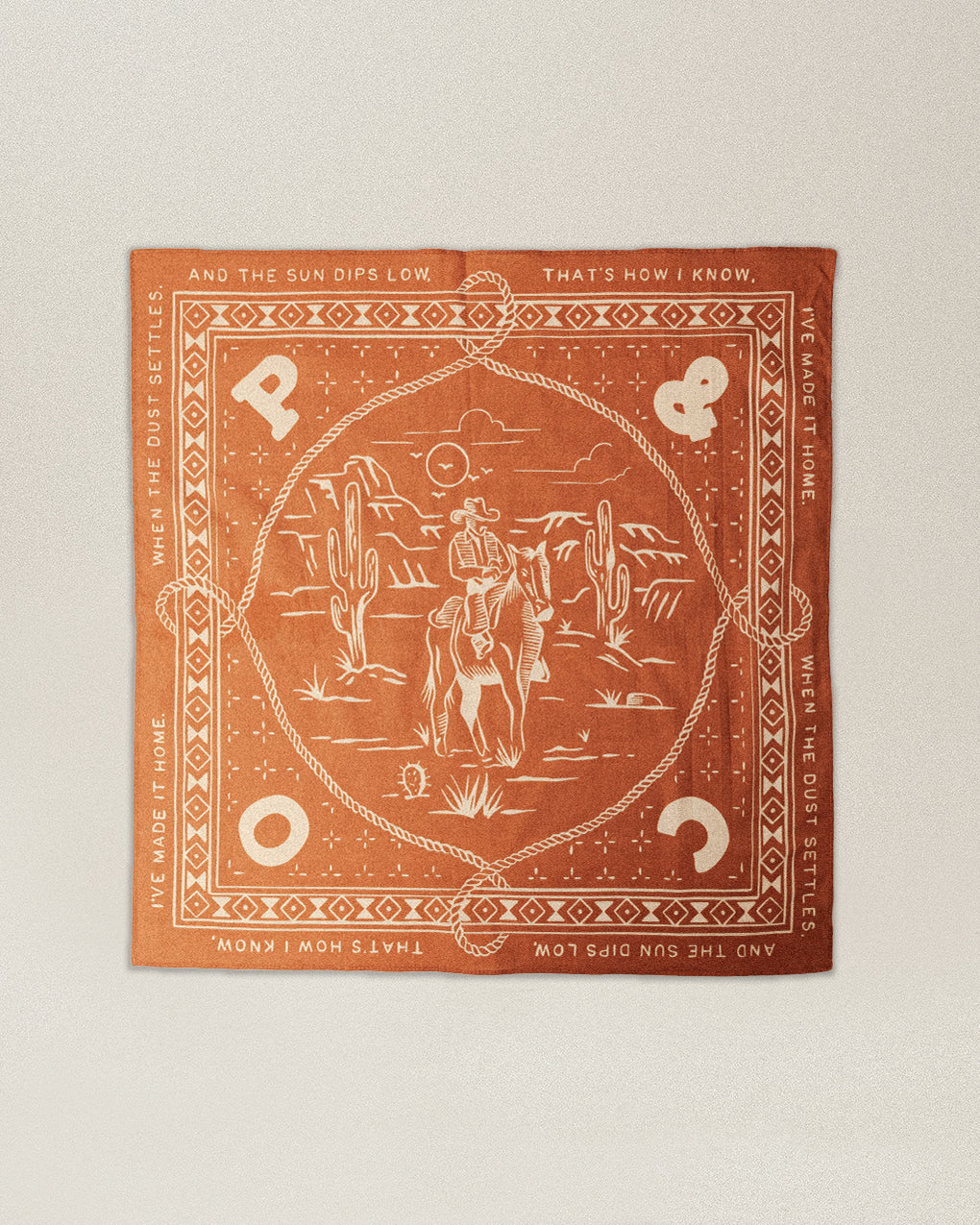 Lone Ranger Bandana - Rust - Image 3
