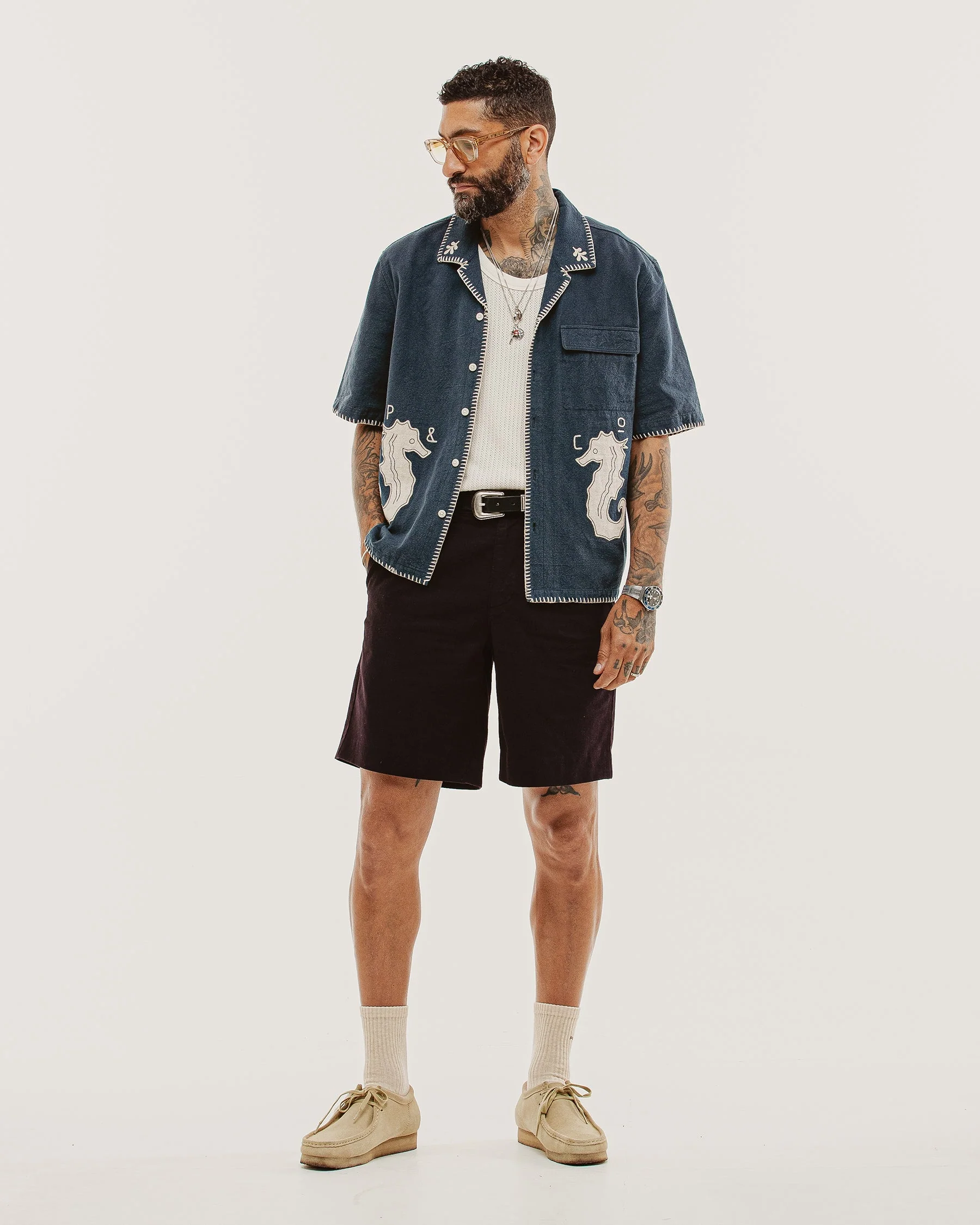 Mariner Resort Shirt - Navy - Image 10