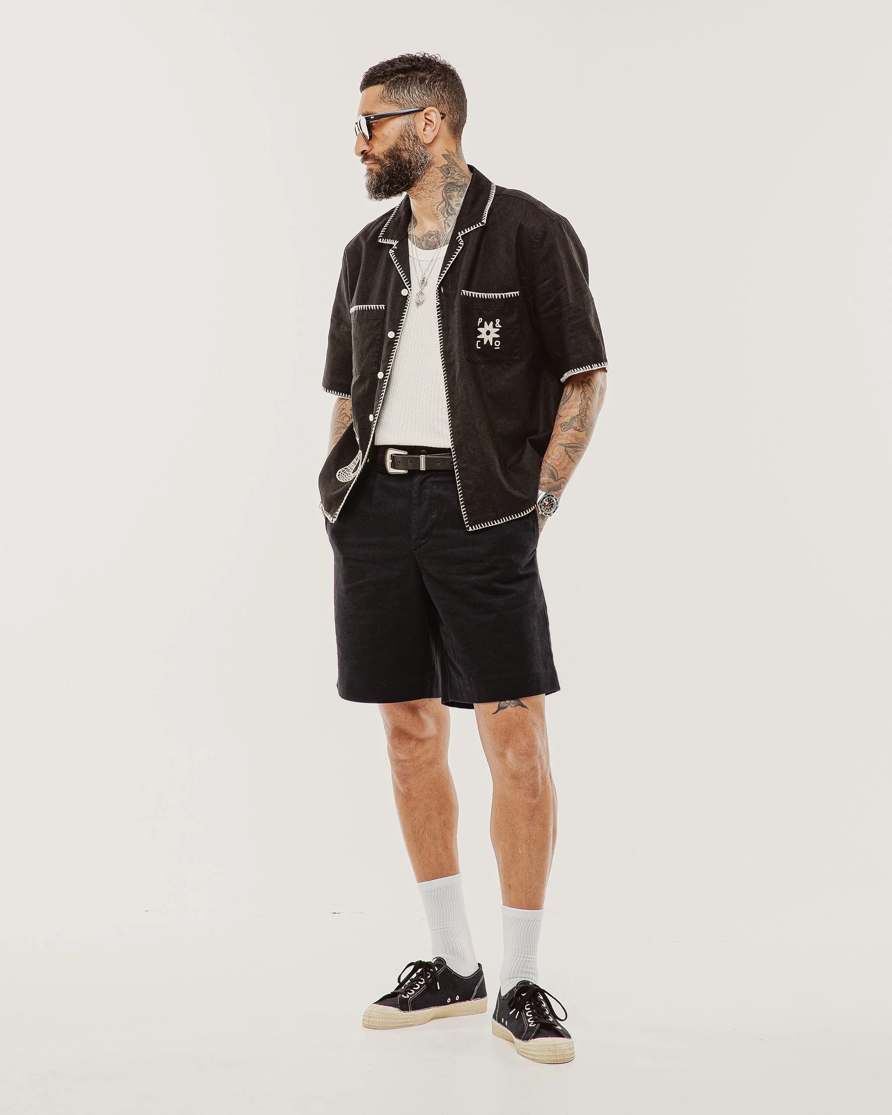 Merrow Resort Shirt - Black - Image 6