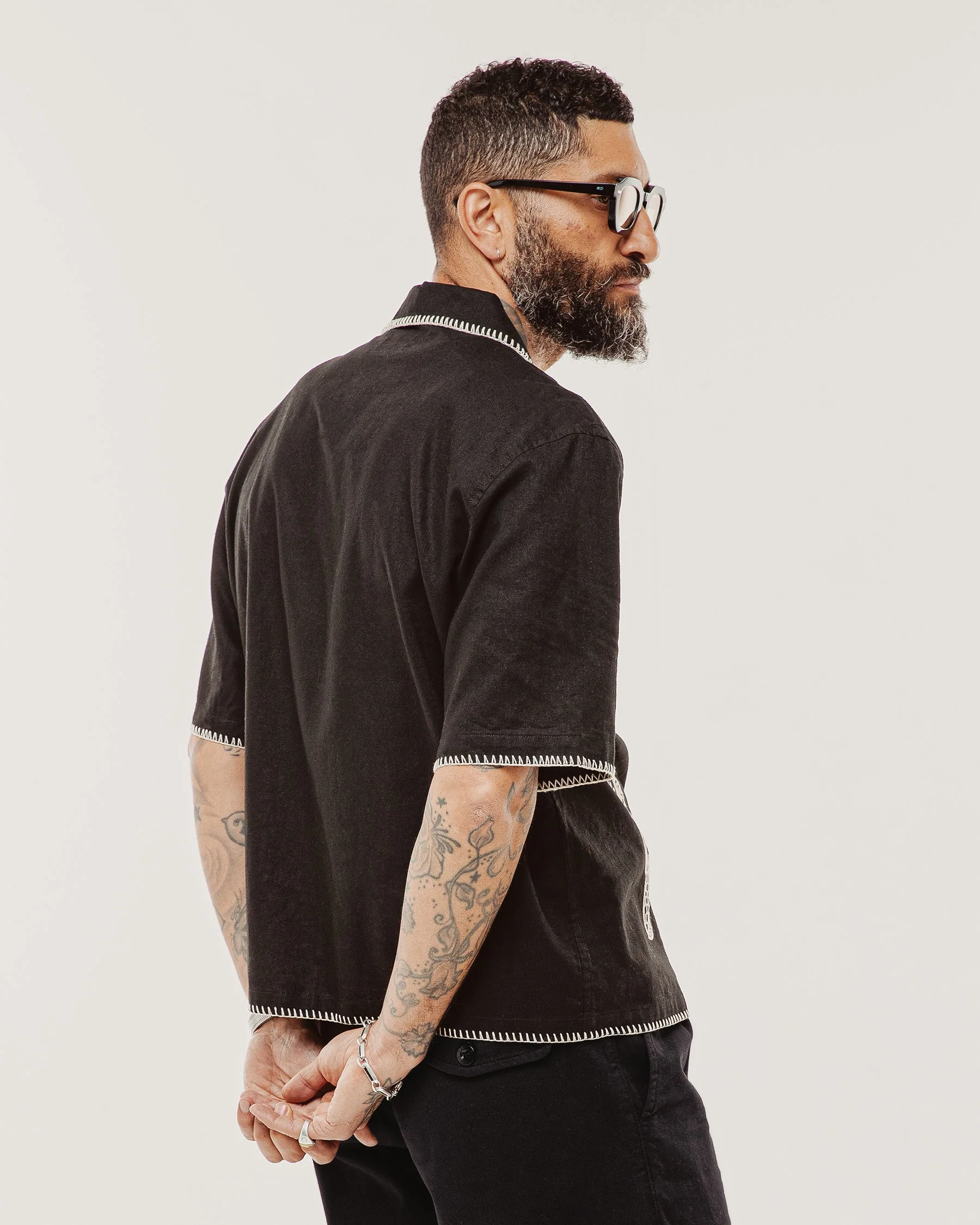 Merrow Resort Shirt - Black - Image 8