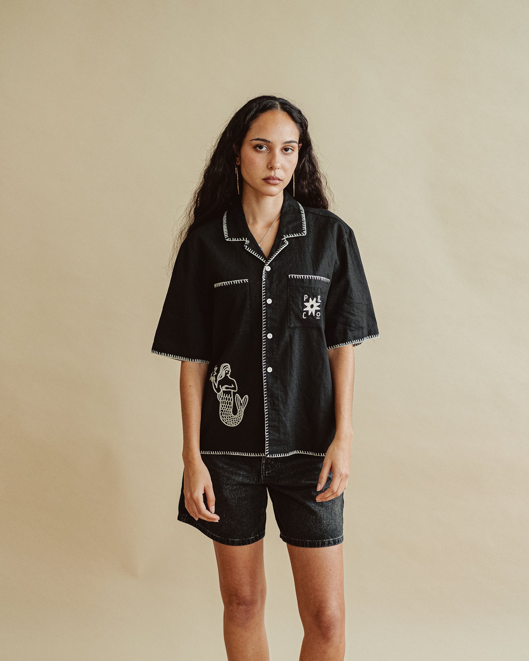 Merrow Resort Shirt - Black - Image 9