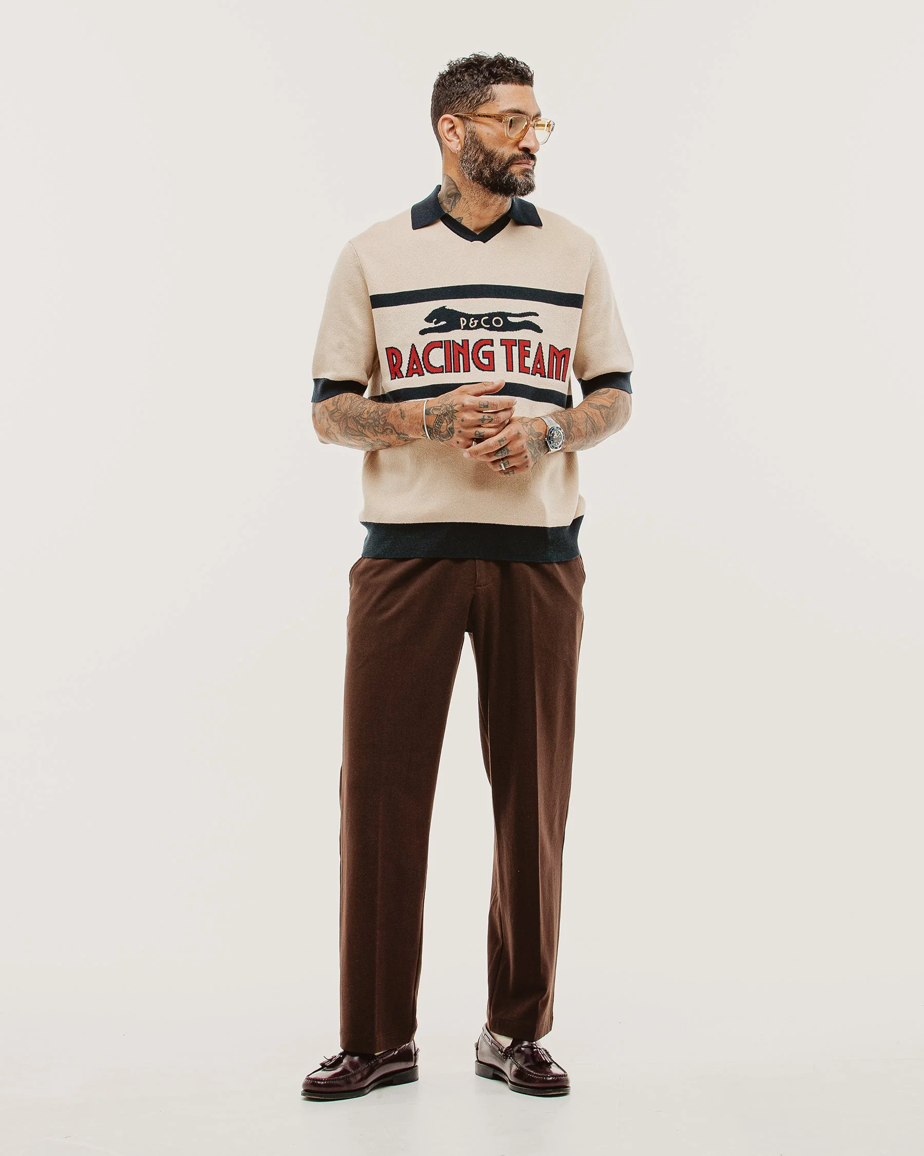 P&Co Racing Polo - Ecru - Image 11
