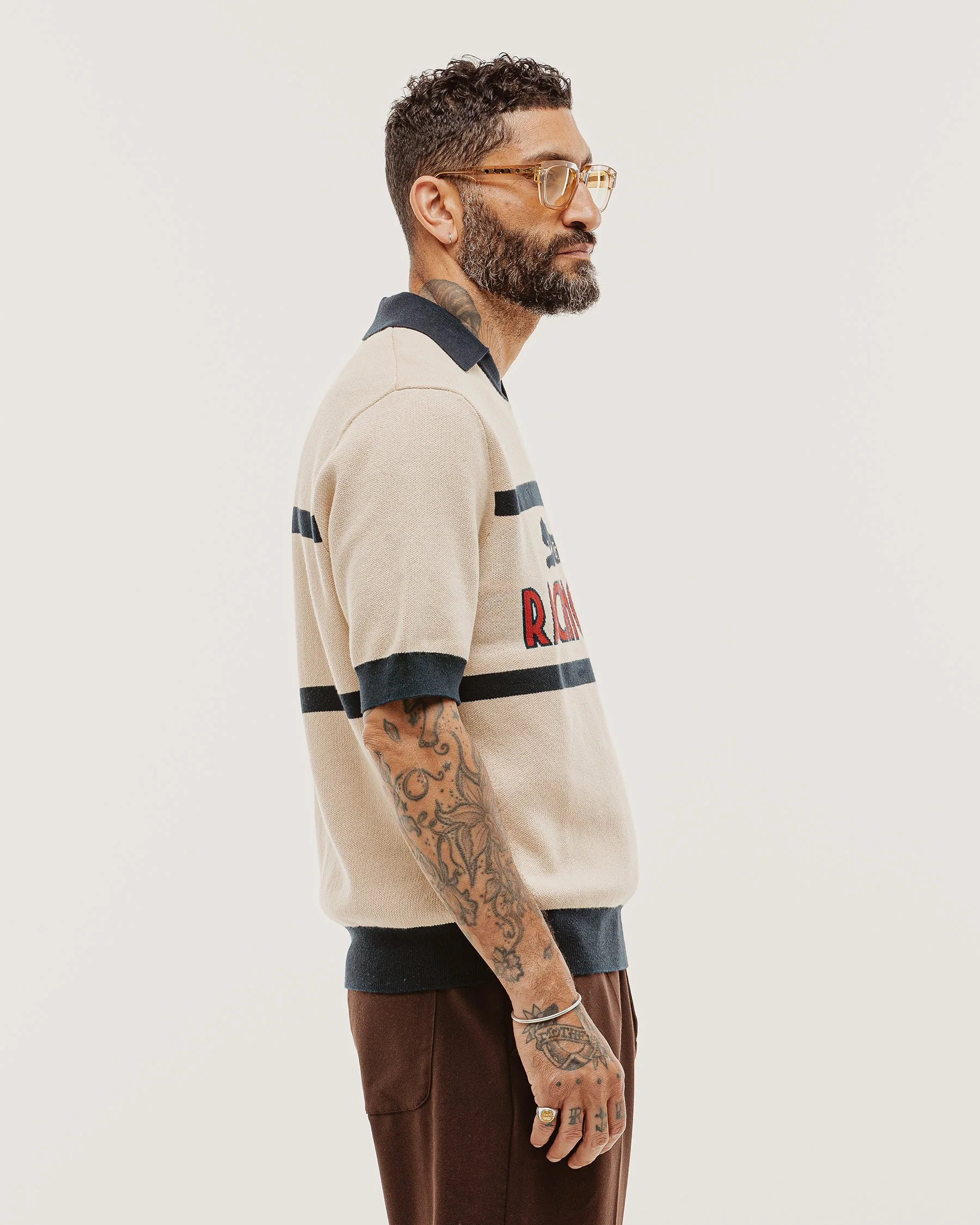 P&Co Racing Polo - Ecru - Image 4