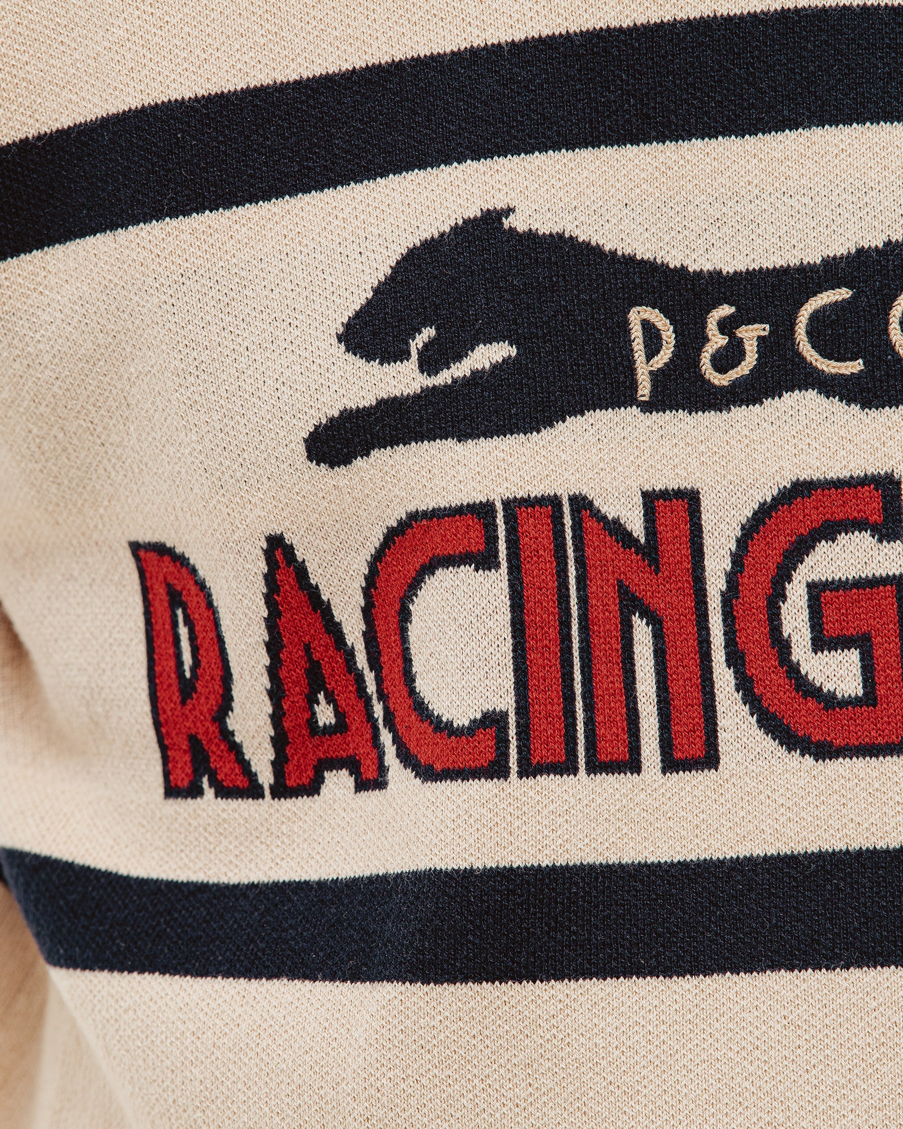 P&Co Racing Polo - Ecru - Image 6