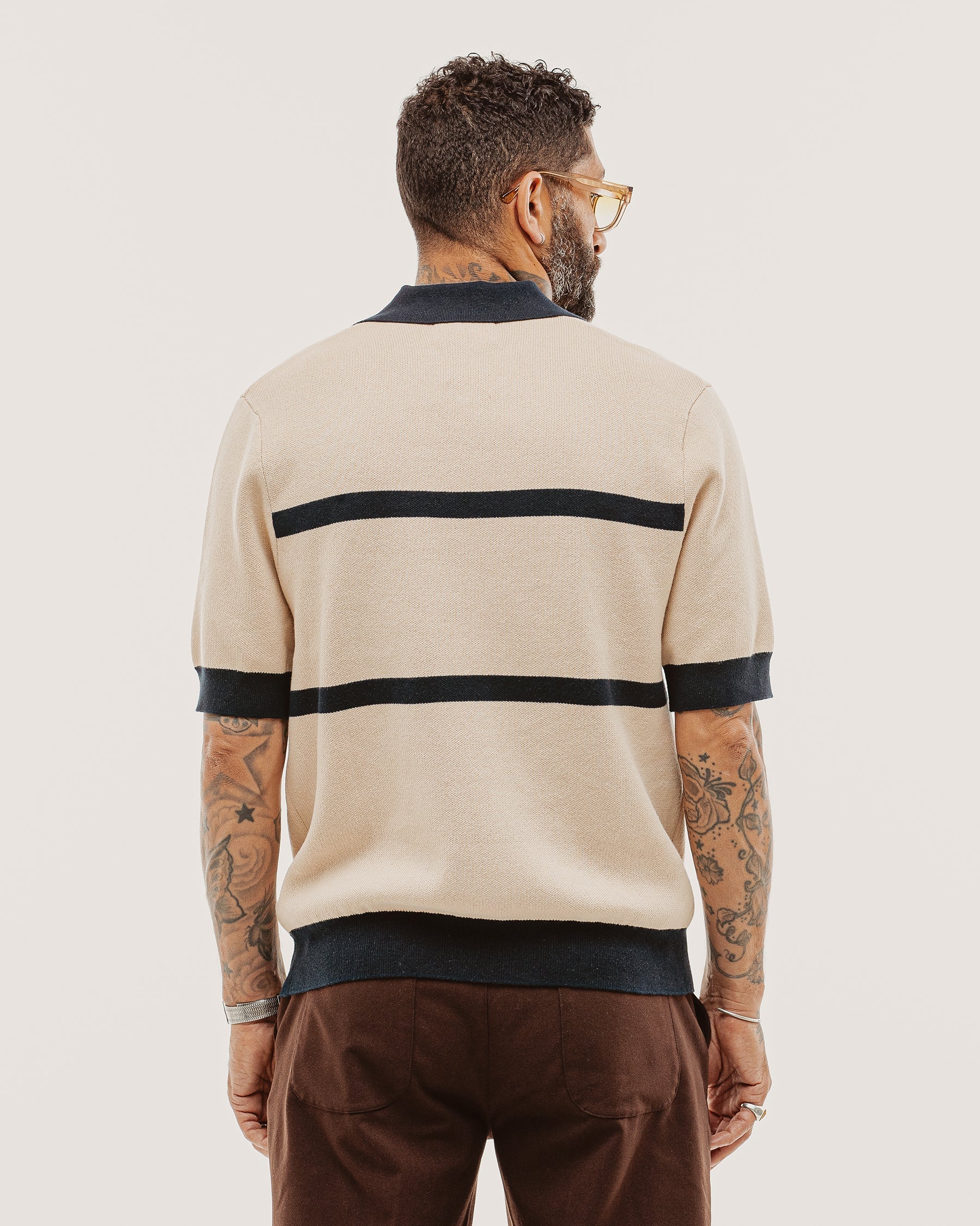 P&Co Racing Polo - Ecru - Image 7
