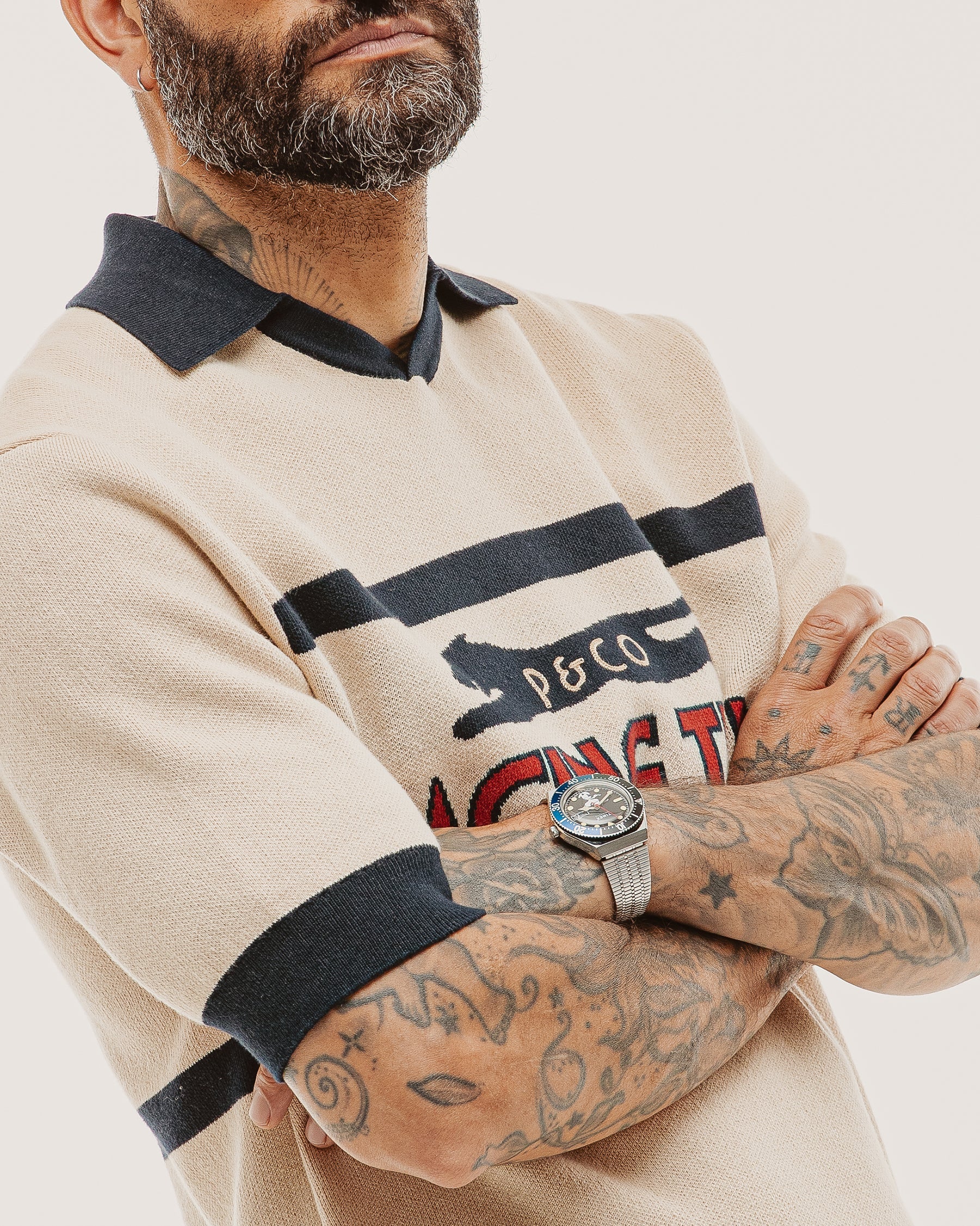 P&Co Racing Polo - Ecru - Image 8