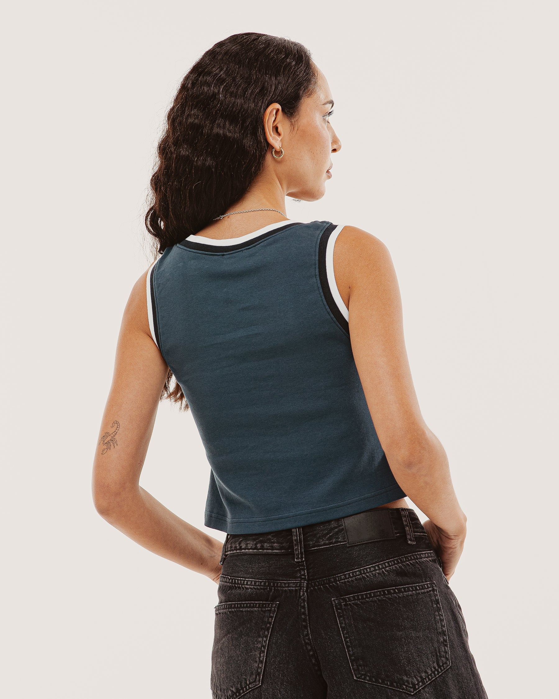 P&Co Tricot Tank - Navy - Image 4