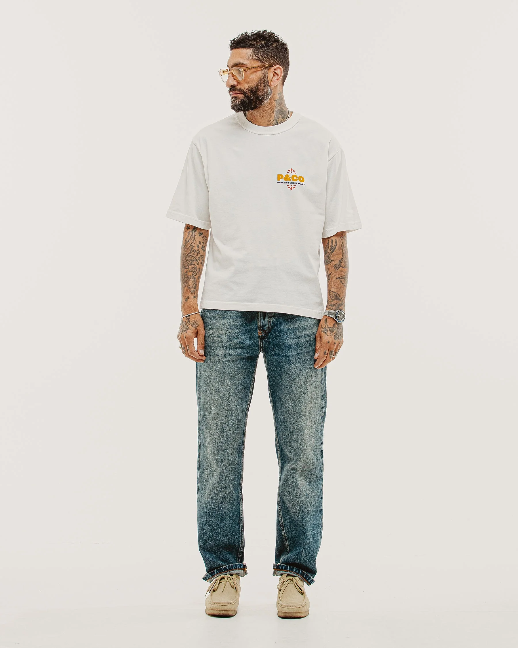 Paradise Under Palms Boxy T-Shirt - Off White - Image 5