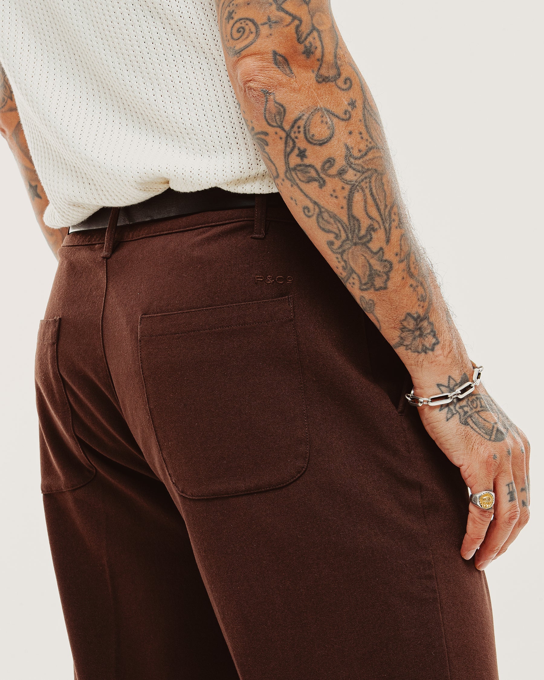 Pressed Station Pant - Brown - Image 6