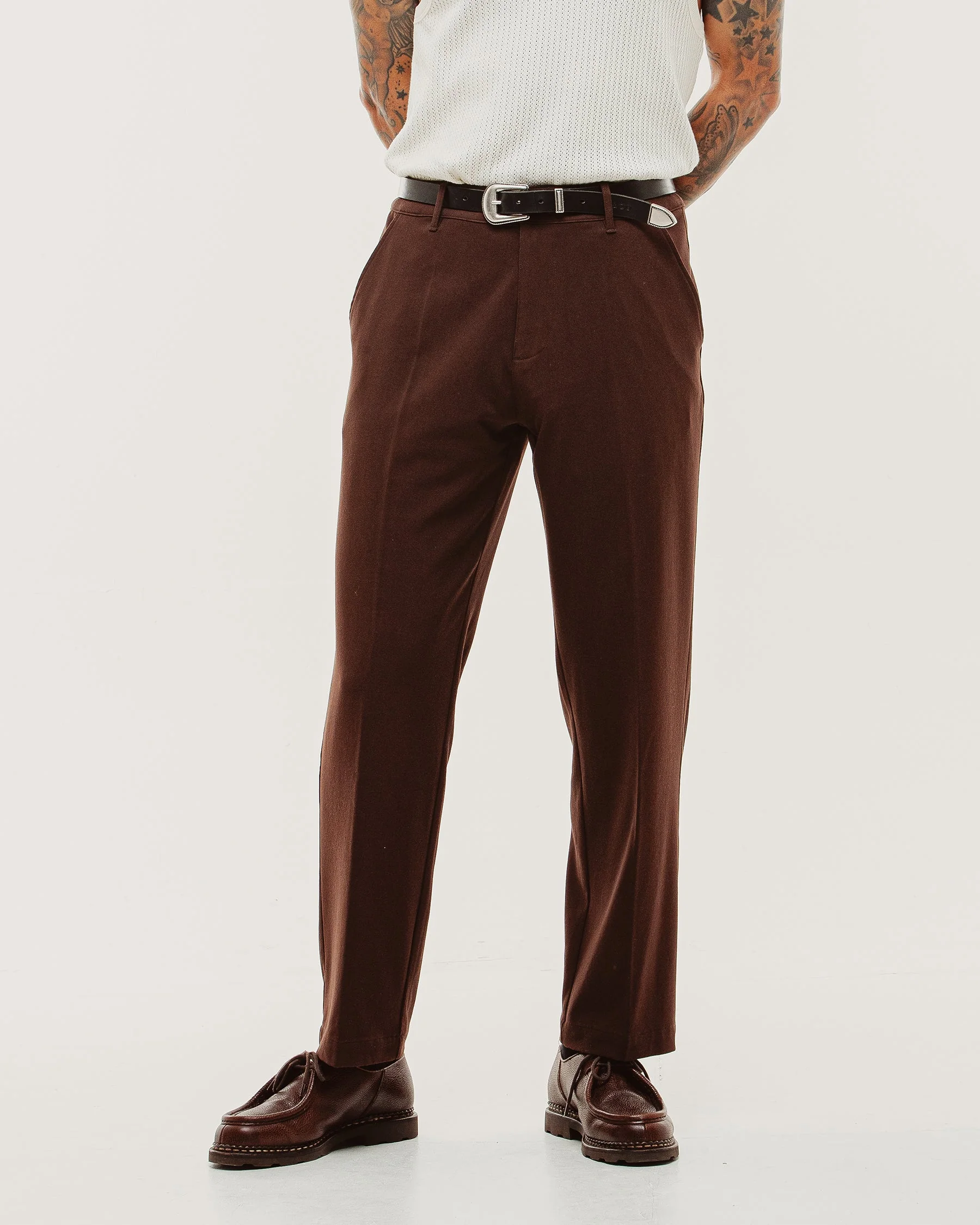 Pressed Station Pant - Brown - Image 7