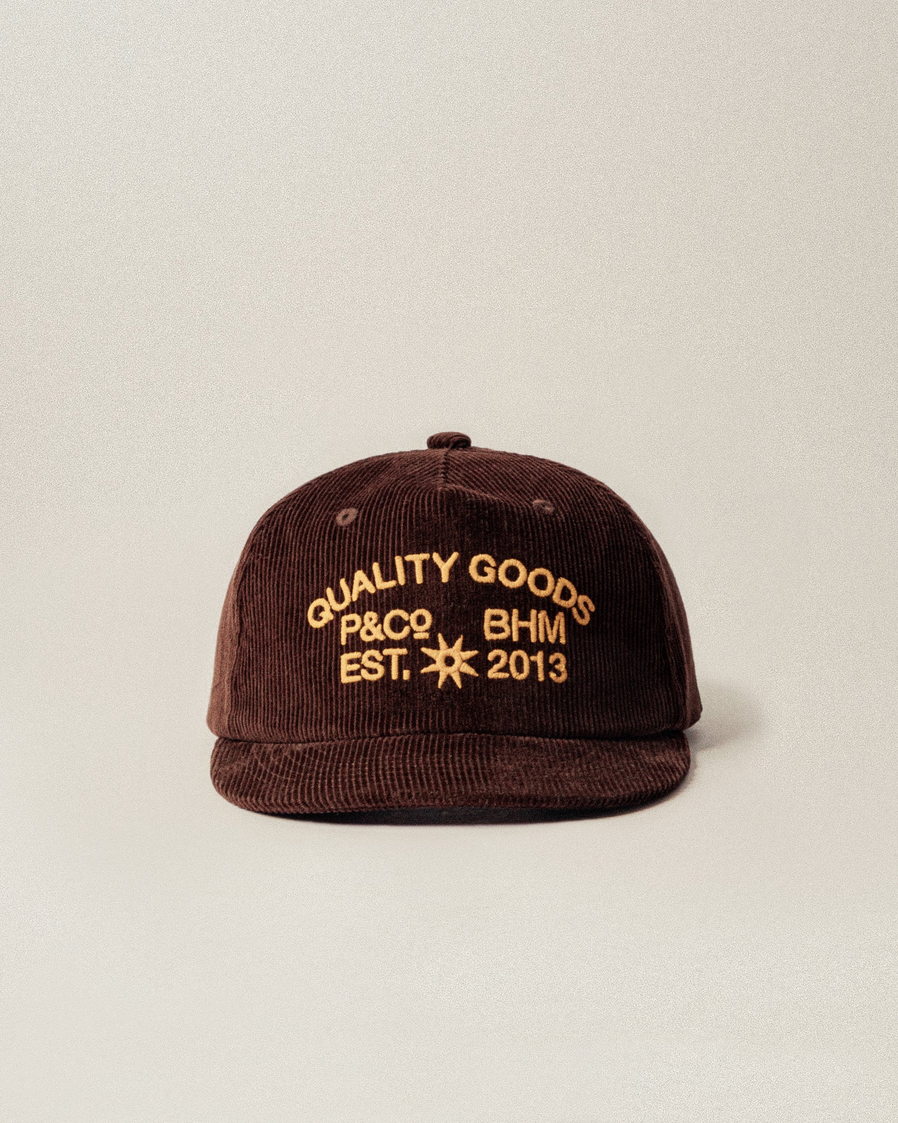 Quality Goods Cord 5 Panel Cap - Brown - Image 3
