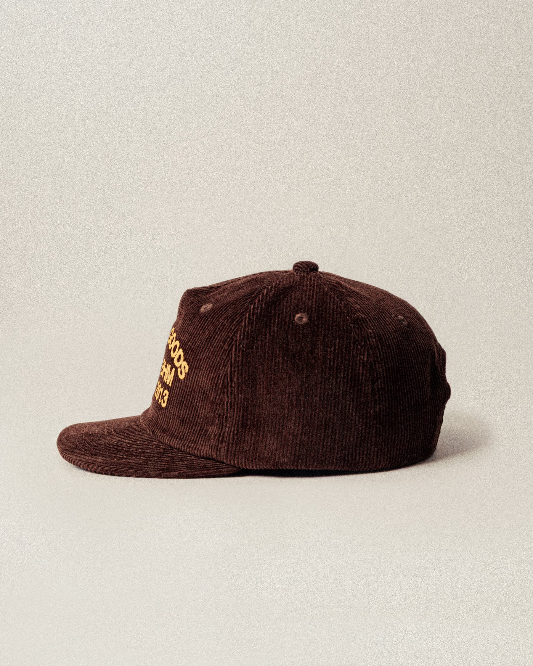 Quality Goods Cord 5 Panel Cap - Brown - Image 4