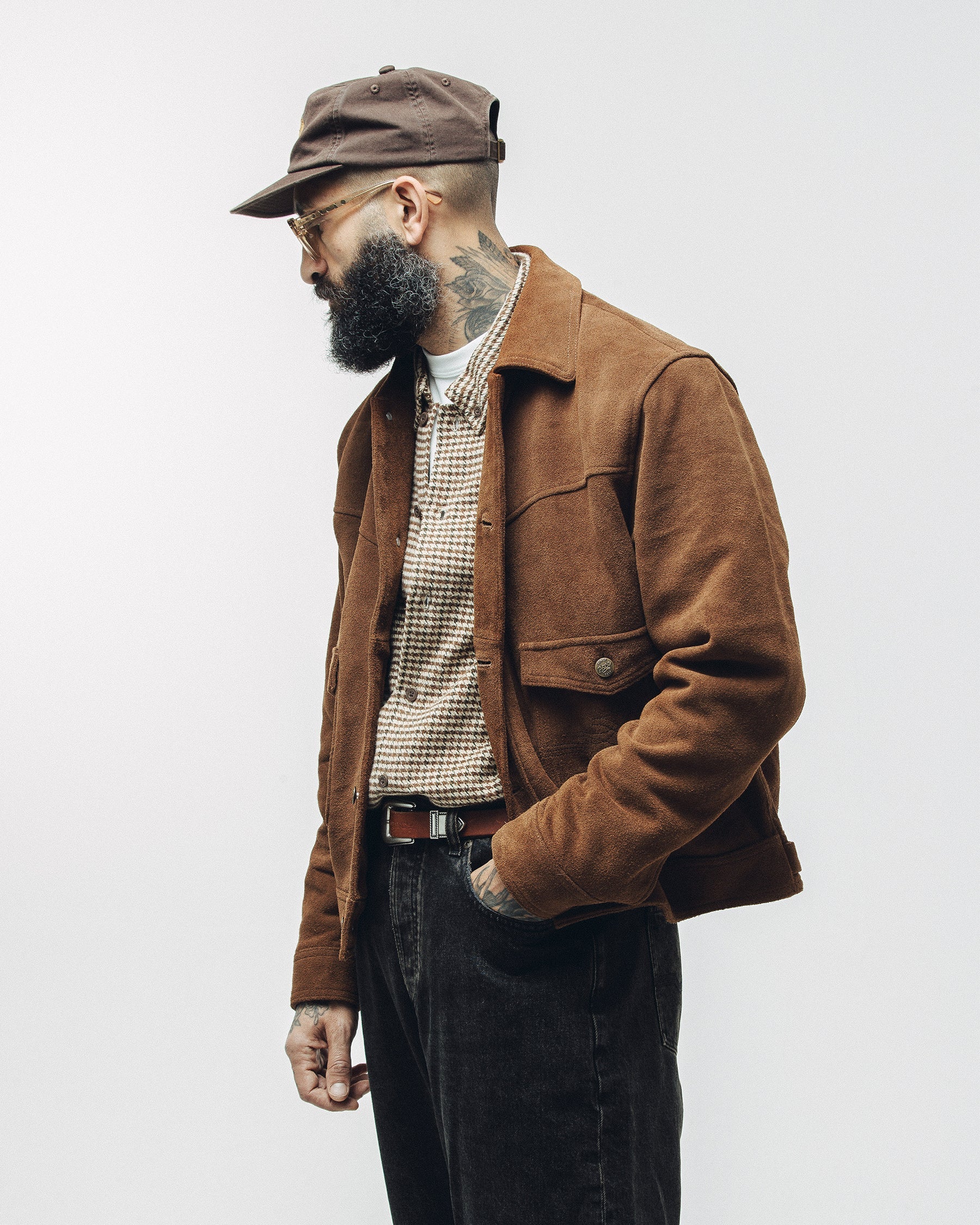 Sierra Suede Jacket - Dark Tan - Image 3