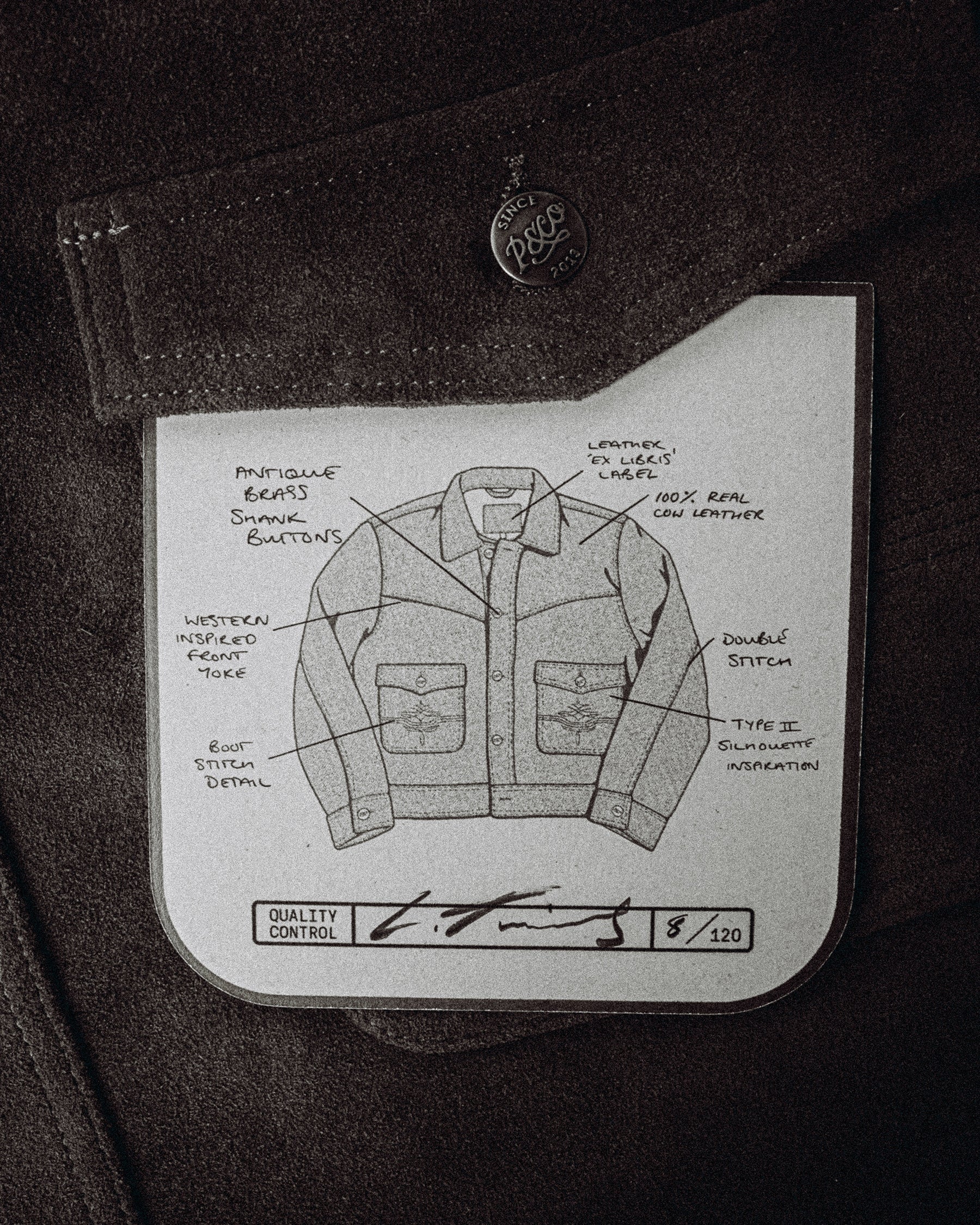Sierra Suede Jacket - Dark Tan - Image 6