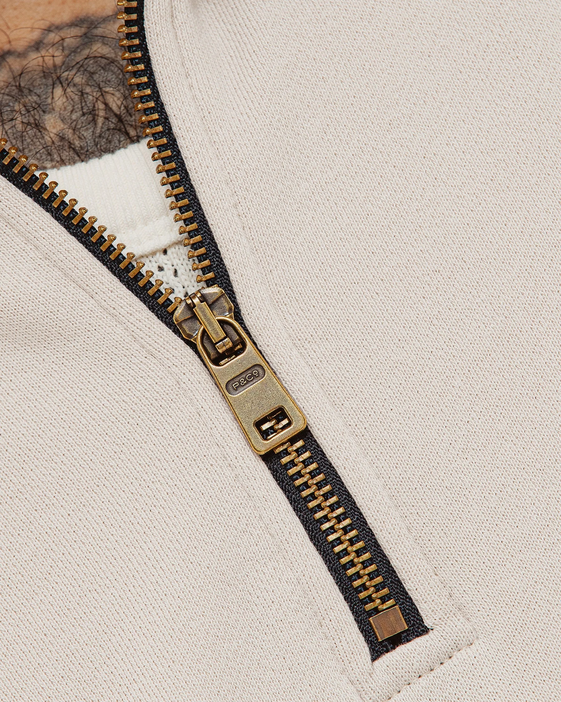 Track 1/4 Zip Jersey - Ecru & Navy - Image 8