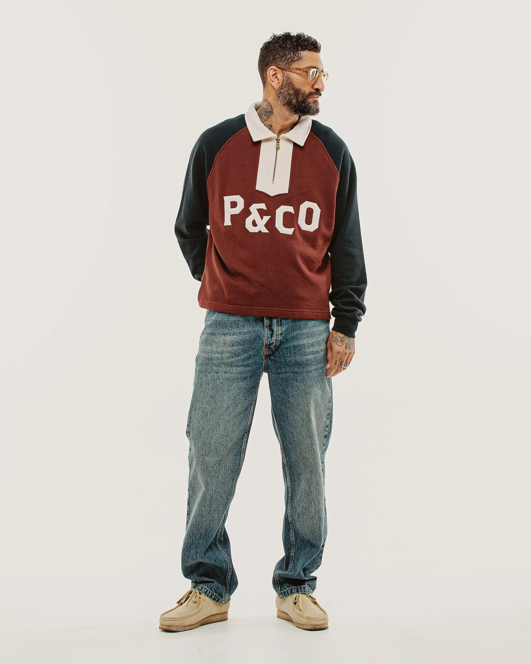 Track 1/4 Zip Jersey - Maroon & Navy - Image 8