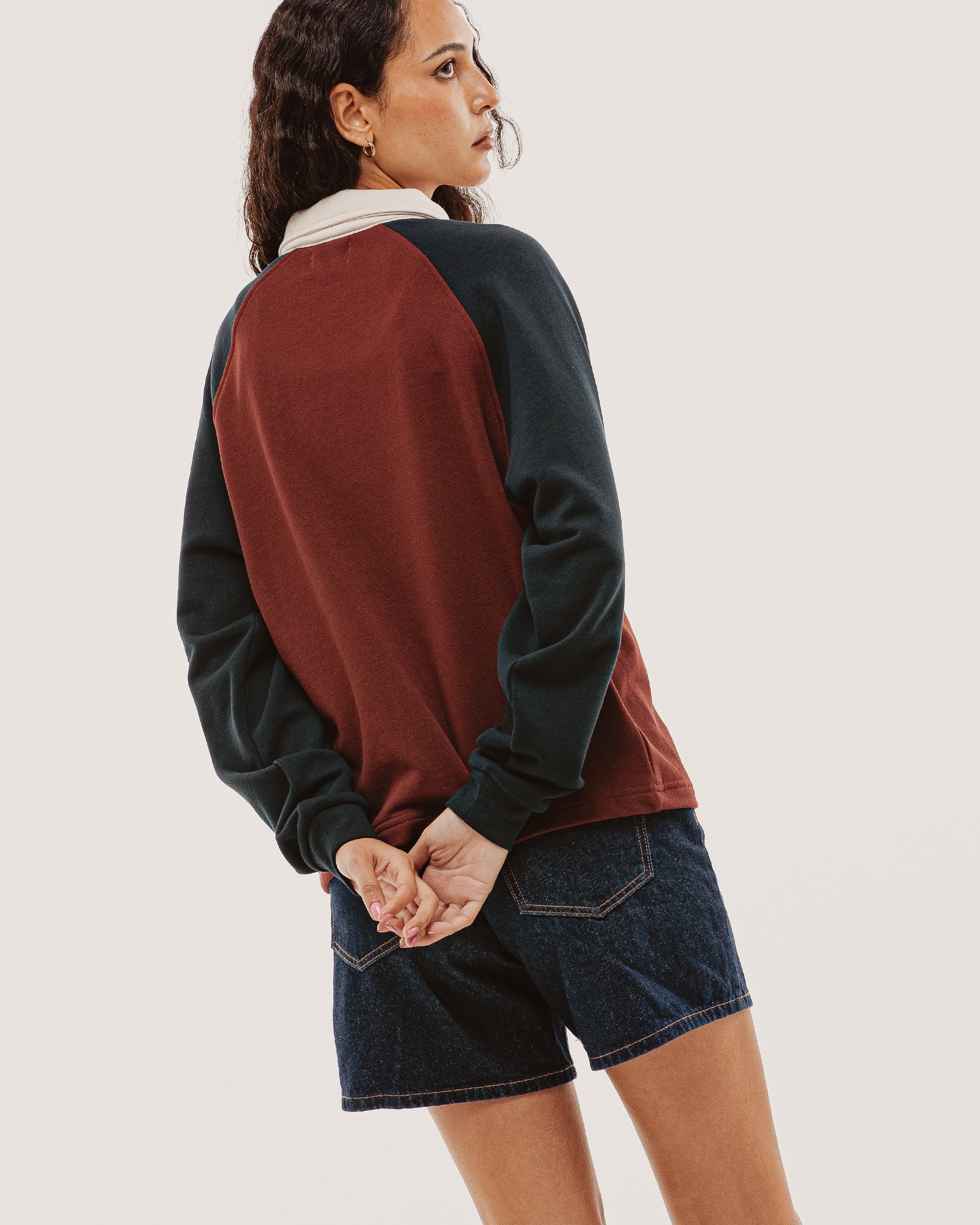 Track 1/4 Zip Jersey - Maroon & Navy - Image 4