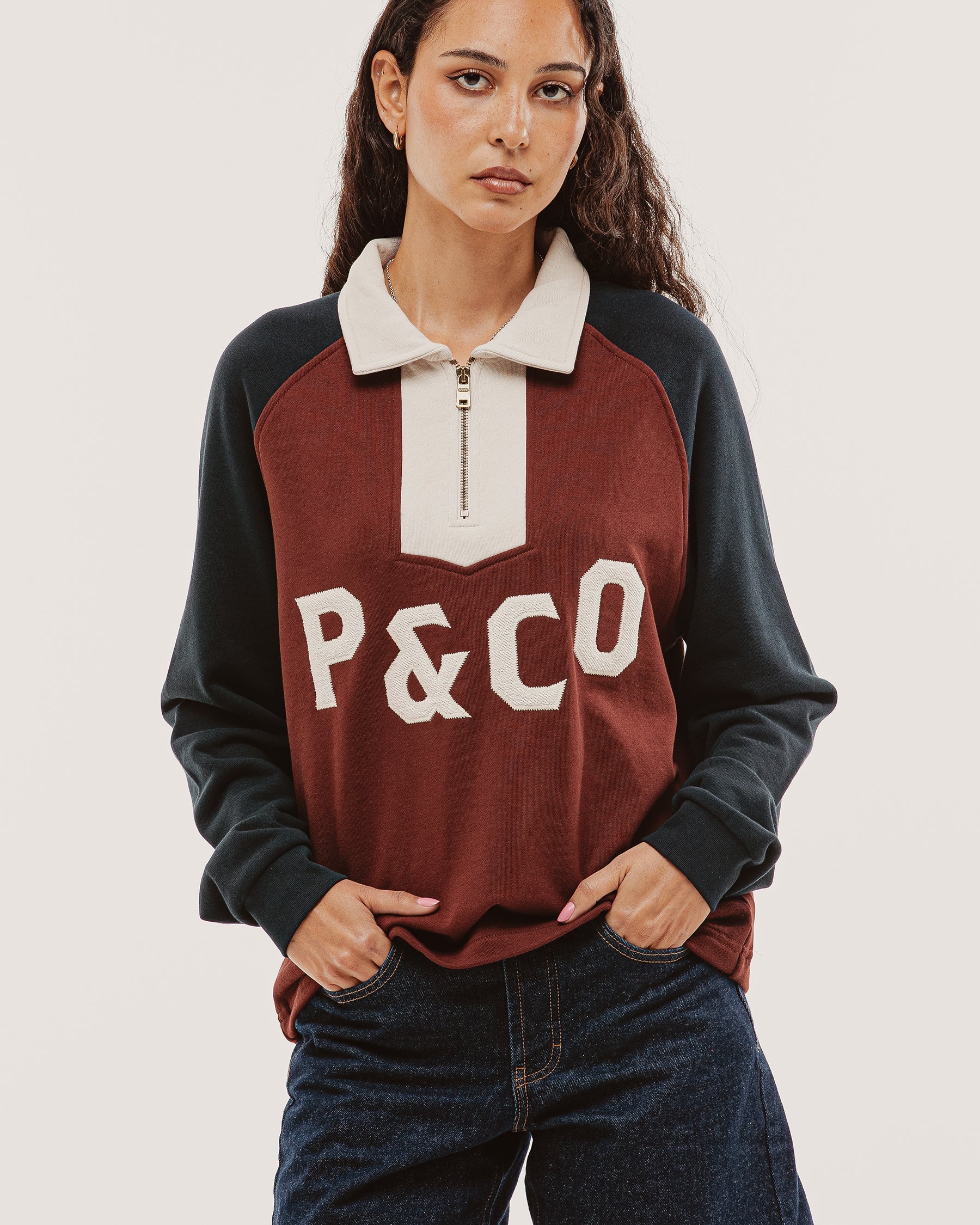 Track 1/4 Zip Jersey - Maroon & Navy - Image 5