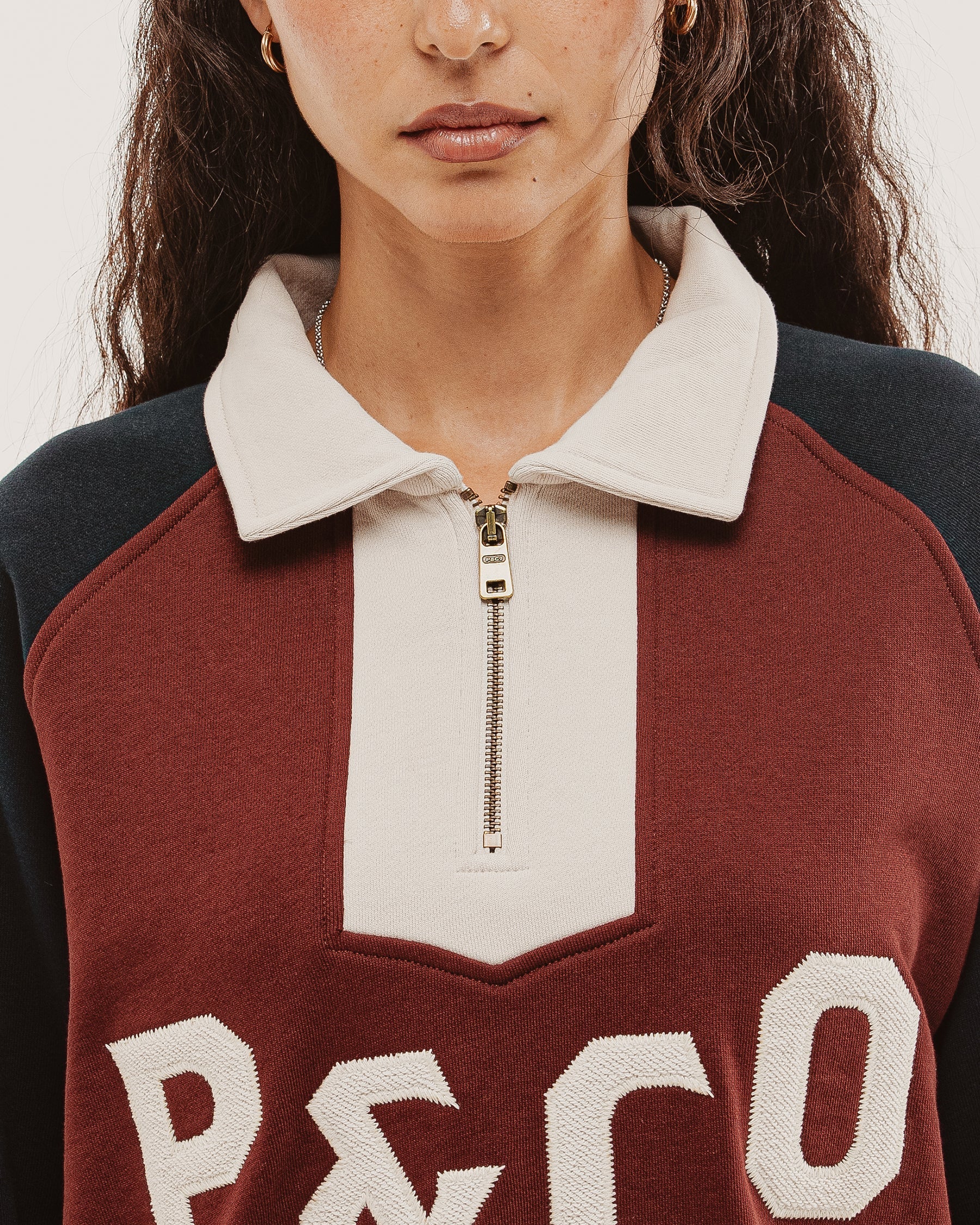 Track 1/4 Zip Jersey - Maroon & Navy - Image 6