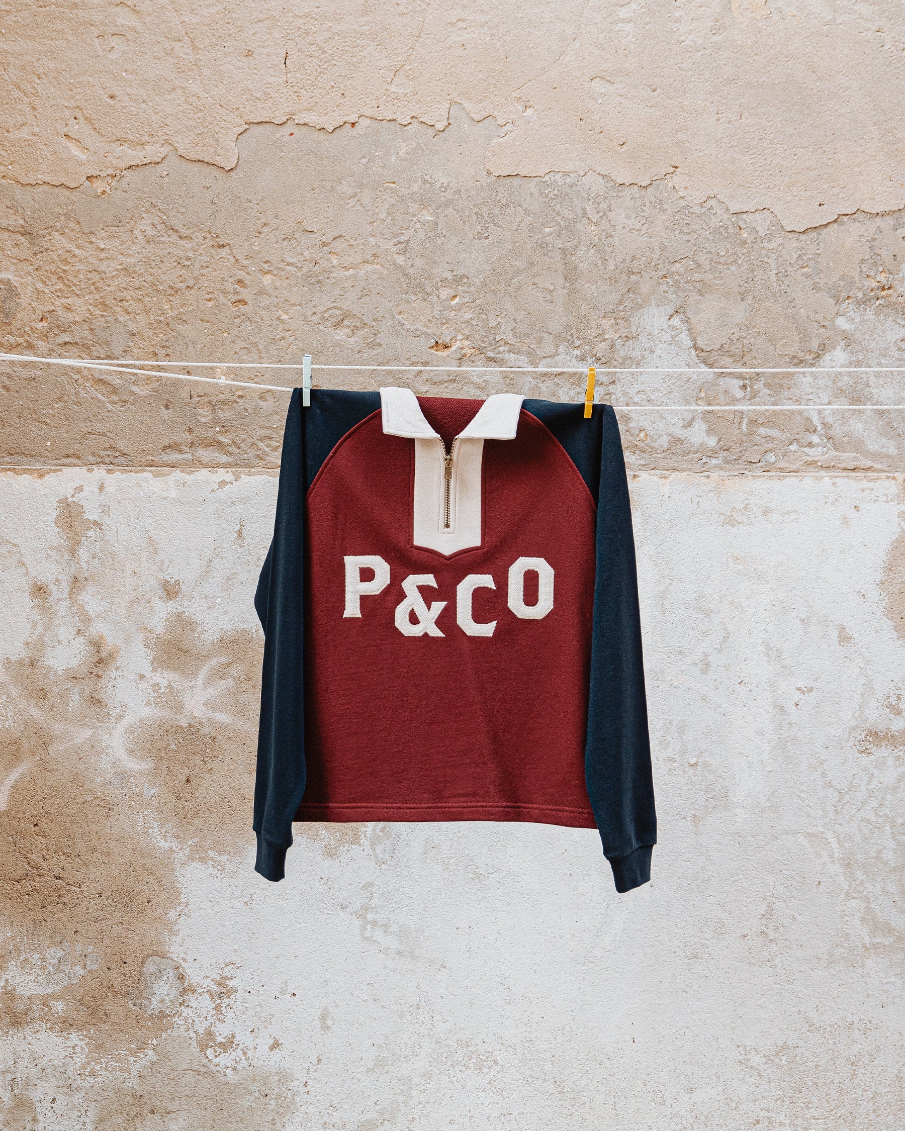 Track 1/4 Zip Jersey - Maroon & Navy - Image 7