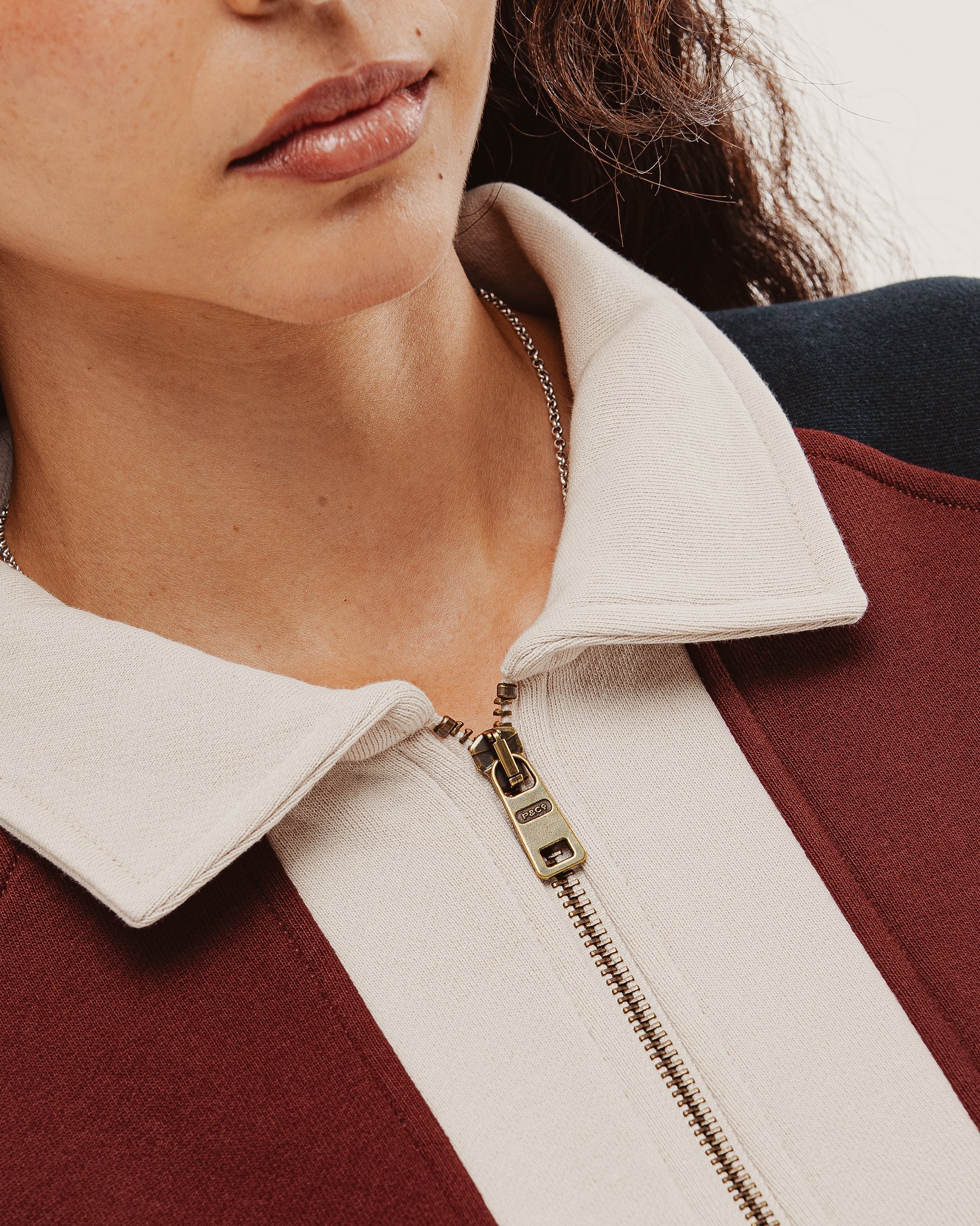 Track 1/4 Zip Jersey - Maroon & Navy - Image 8